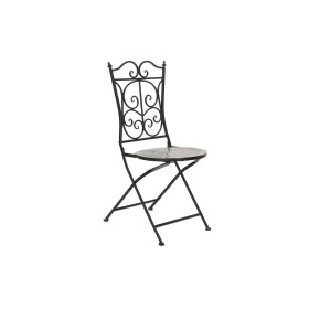 Garden chair DKD Home Decor Black Ceramic Multicolour Ironwork