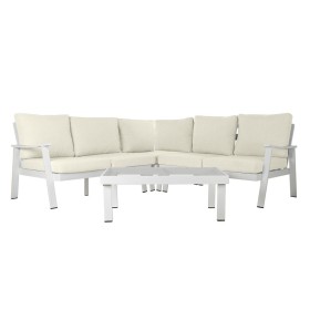 Sofá de Jardín DKD Home Decor Blanco Aluminio Cristal 86 cm 212