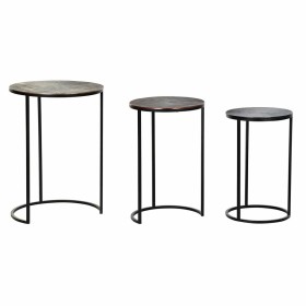 Set of 3 small tables DKD Home Decor Black Copper Golden 44 x