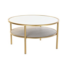 Centre Table DKD Home Decor Glamour Golden Metal Mirror 87 x 87