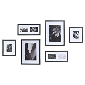 Marco de Fotos DKD Home Decor 33 x 2 x 45 cm Cristal Negro