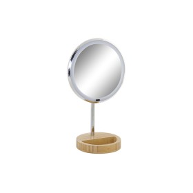 Espejo de Aumento con LED DKD Home Decor Plateado 20 x 14 x 34