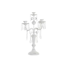 Candle Holder DKD Home Decor Metal White Acrylic (41 x 41 x
