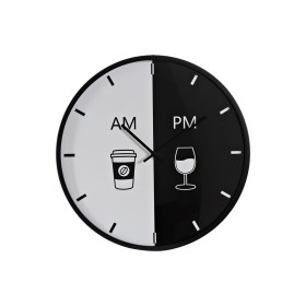 Reloj de Pared DKD Home Decor Negro Metal Blanco (60 x 4 x 60