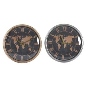 Reloj de Pared DKD Home Decor 46 x 6,5 x 46 cm Cristal Plateado