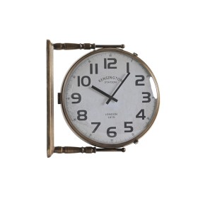 Reloj de Pared DKD Home Decor Cristal Dorado Blanco Hierro (36