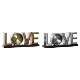 Reloj de Mesa DKD Home Decor Love Cobre 39 x 8 x 15 cm Plateado