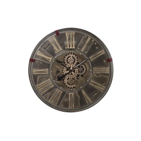 Reloj de Pared DKD Home Decor Engranajes Negro Dorado Hierro