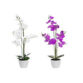 Decorative Flowers DKD Home Decor 44 x 27 x 77 cm Lilac White