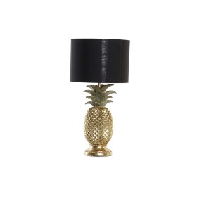 Lámpara de mesa DKD Home Decor Piña Negro Dorado Poliéster