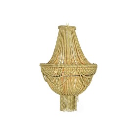 Lámpara de Techo DKD Home Decor Amarillo Marrón Metal Madera
