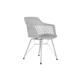 Cadeira de Sala de Jantar DKD Home Decor Cinzento claro 57 x 57