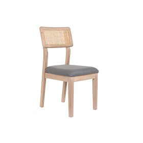 Dining Chair DKD Home Decor Fir Polyester Dark grey (46 x 53 x