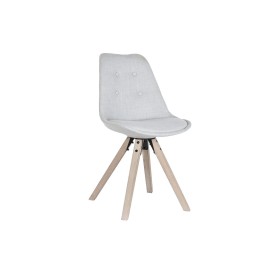Dining Chair DKD Home Decor Polyester Light grey Oak (48 x 44 x