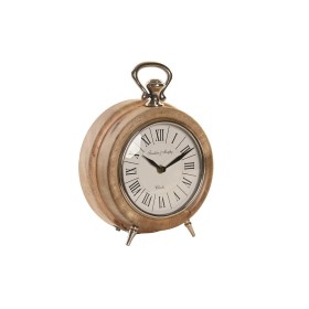 Reloj de Mesa DKD Home Decor 18 x 10,5 x 24 cm Natural Plateado