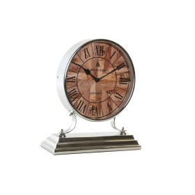 Reloj de Mesa DKD Home Decor 30 x 9,5 x 33 cm Natural Plateado