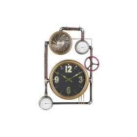 Reloj de Pared DKD Home Decor Válvulas Cristal Dorado Hierro