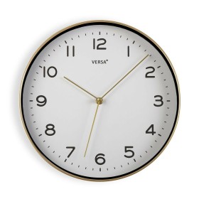 Reloj de Pared Versa Dorado 30,5 x 4,3 x 30,5 cm Cuarzo