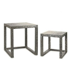 Side table Grey Mother of pearl Particleboard (2 P