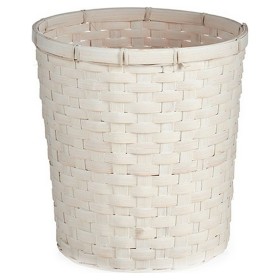 Macetero Blanco PVC Bambú 25 x 24 x 25 cm