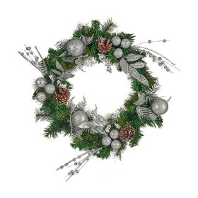 Advent wreathe Pineapples Silver Green 60 x 13 x 6