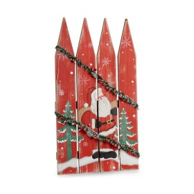 Sign Father Christmas Fence 34,7 x 4 x 60 cm Red W