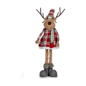 Decorative Figure Scarf Deer 17 x 78 x 24 cm Red G