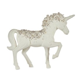 Figura Decorativa Unicornio 9,5 x 31 x 40 cm Blanc