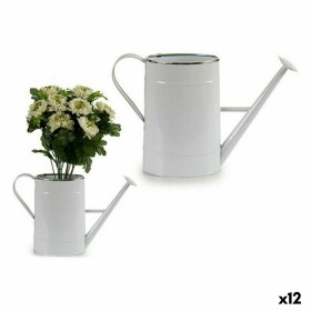Decorative watering can Metal White Silver (10,5 x