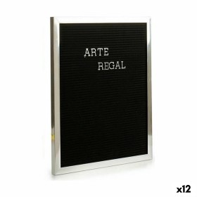 Cuadro Plateado Negro Panel 144 Letras (2,5 x 50,5