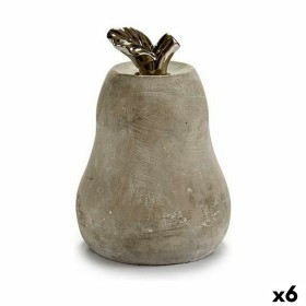 Decorative Figure Grey Cement Pear (15 x 20,5 x 15