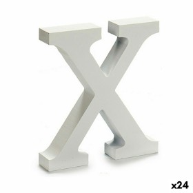 Buchstabe X Holz Weiß (2 x 16 x 14,5 cm) (24 Stück