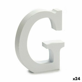 Buchstabe G Holz Weiß (2 x 16 x 14,5 cm) (24 Stück