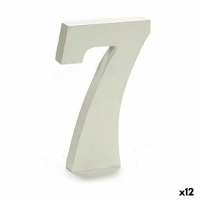 Número 7 Madera Blanco (1,8 x 21 x 17 cm) (12 Unid