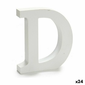 Buchstabe D Holz Weiß (2 x 16 x 14,5 cm) (24 Stück
