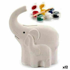 mealheiro Elefante Cerâmica Branco (8,3 x 14 x 12 cm) (12