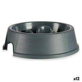 Slow Eating Food Bowl for Pets Anthracite Plastic 