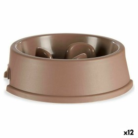 Slow Eating Food Bowl for Pets Beige Plastic (27 x