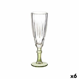 Copa de champán Exotic Cristal Verde 6 Unidades (170 ml)