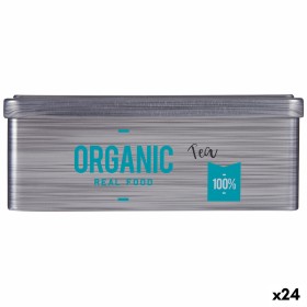 Caja para Infusiones Organic Tea Gris Hojalata (11