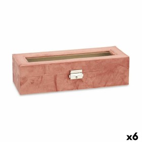 Box for watches Pink Metal (30,5 x 8,5 x 11,5 cm) 