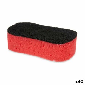 Estropajo Espuma Rojo Negro Fibra abrasiva (40 uni