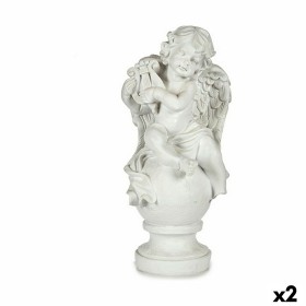 Decorative Figure Angel White 22 x 22 x 48 cm (2 U