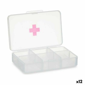 Caixa de Medicamentos com Compartimentos Transparente Plástico