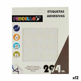 Etiquetas adhesivas Blanco 17 x 24 mm Ovalado (12 