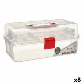 Caja Multiusos Rojo Transparente Plástico 33 x 15 