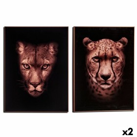 Pintura Leopardo Aglomerado 61,5 x 3 x 81,5 cm (2 