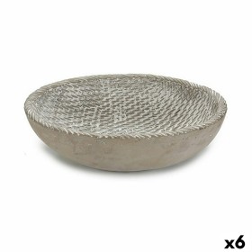Flower Pot Dish With relief Grey 25,2 x 6,6 x 18,5 cm (6 Units)