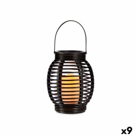 LED Lantern Dark grey Plastic (9Units) Ibergarden - 1