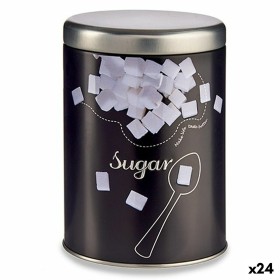 Bote Azúcar Negro Metal 1 L 10,5 x 15 x 10,5 cm (2